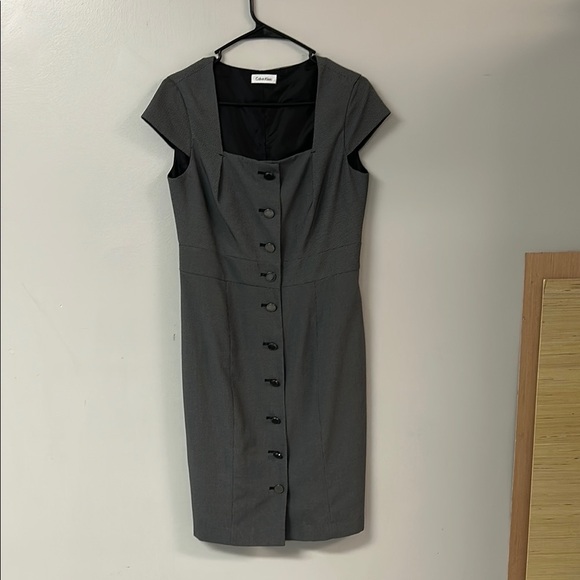 Calvin Klein Gray Sheath Mini Dress - Picture 1 of 5